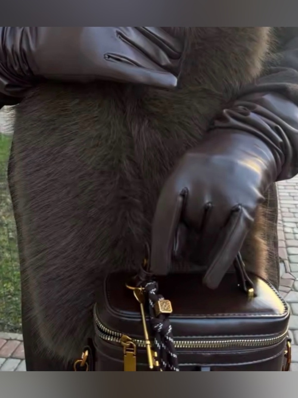 Luxury Brown Fur Scarf